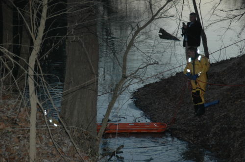 Removing Body from River